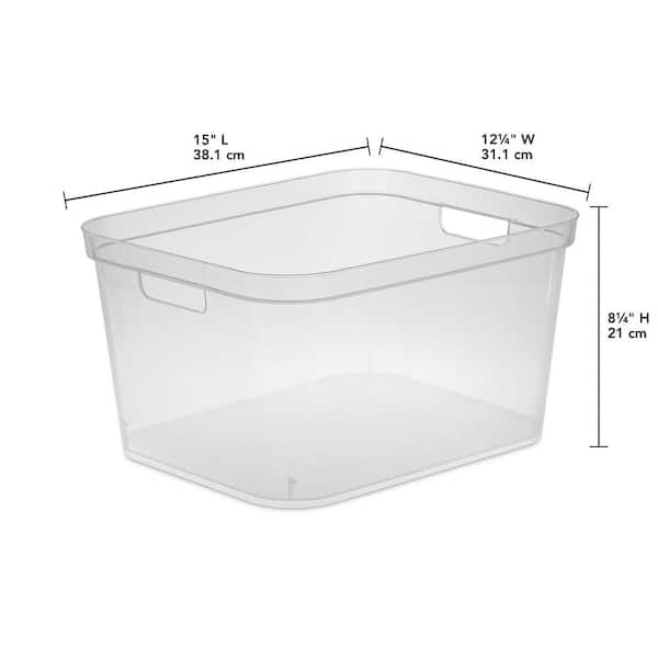 Sterilite 6 qt. Storage Box Plastic, Titanium, Set of 40