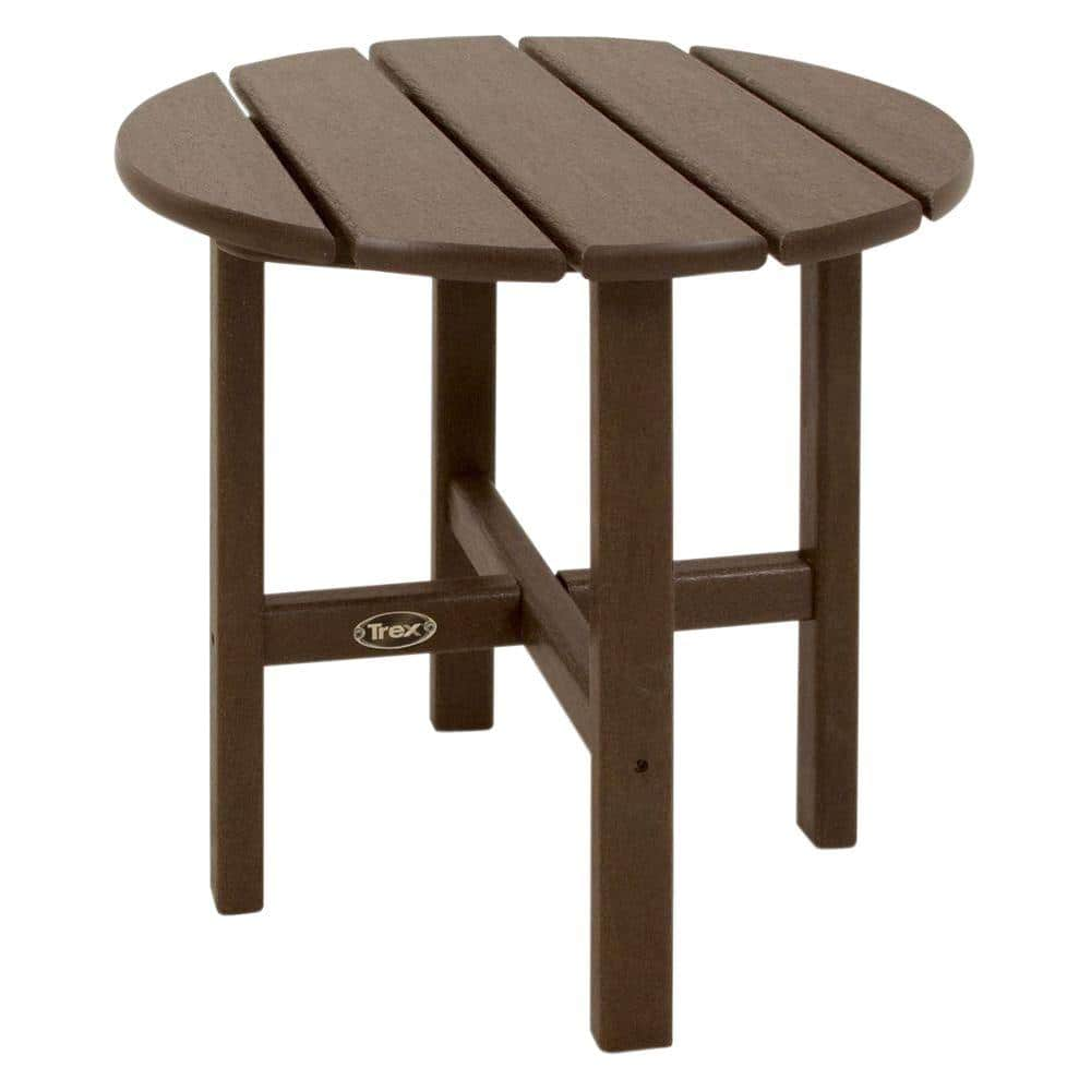 Trex Outdoor Furniture Cape Cod 18 in. Vintage Lantern Round Plastic Outdoor Patio Side Table