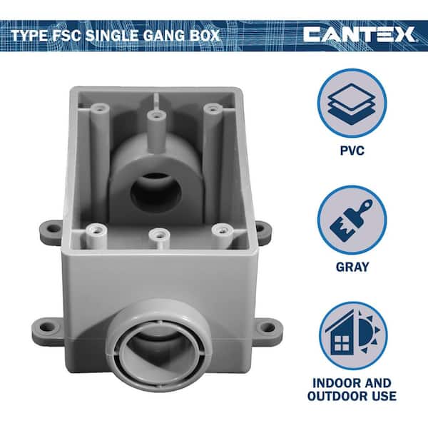 ハウスボックス 
補修名人(シェラックつや有り補修キット) Cantex 1-Gang FSC Electrical Box R5133463 - The Home Depot
