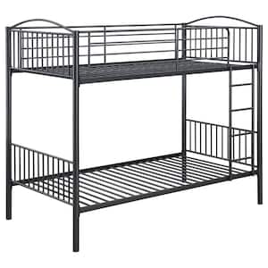 Anson Gray Twin Over Twin Bunk Bed with Ladder