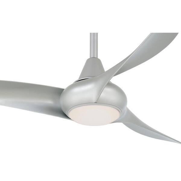 Minka Aire Light Wave 44 In Led Indoor Silver Ceiling Fan With And Remote Control F845 Sl - 44 Minka Aire Light Wave White Led Ceiling Fan