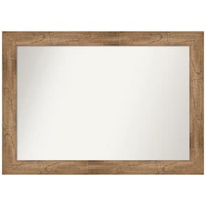 Owl Brown 41.5 in. W x 29.5 in. H Rectangle Non-Beveled Wood Framed Wall Mirror in Brown