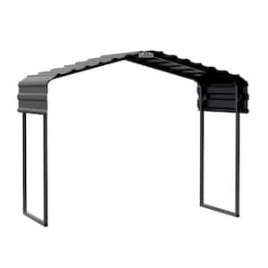 10 ft. W x 6 ft. D x 7 ft. H Charcoal Galvanize Steel Carport, Car Canopy and Shelter