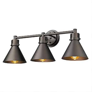 25.2 in. 3-Light Oil Rubbed Bronze Vanity Light