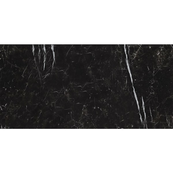 Marquina Black Polished Porcelain Tile