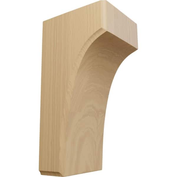 Ekena Millwork 3-1/2 in. x 4 in. x 8 in. Unfinished Cherry Clarksville Corbel
