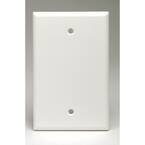 New Cooper White 1-Gang Box Mount Blank Wallplate Oversize Thermoset Cover 2729W 