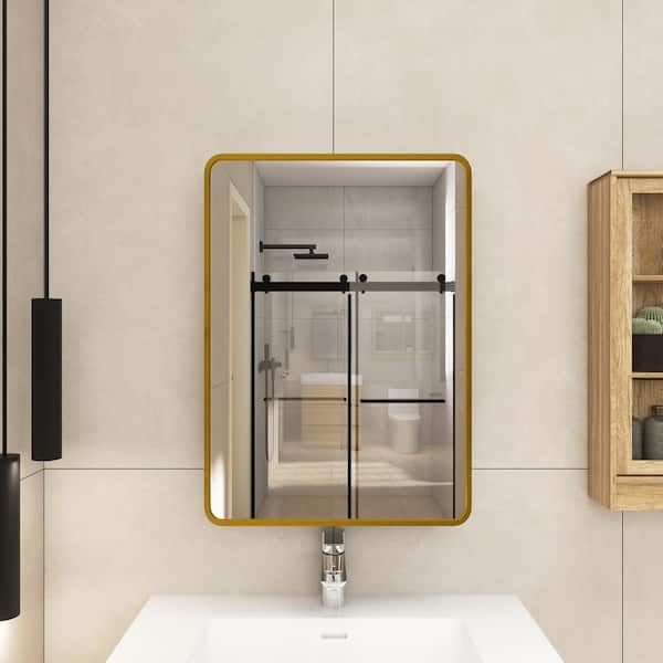 Staykiwi 20 in. W. x 28 in. H Rectangular Aluminum Medicine Cabinet with Mirror