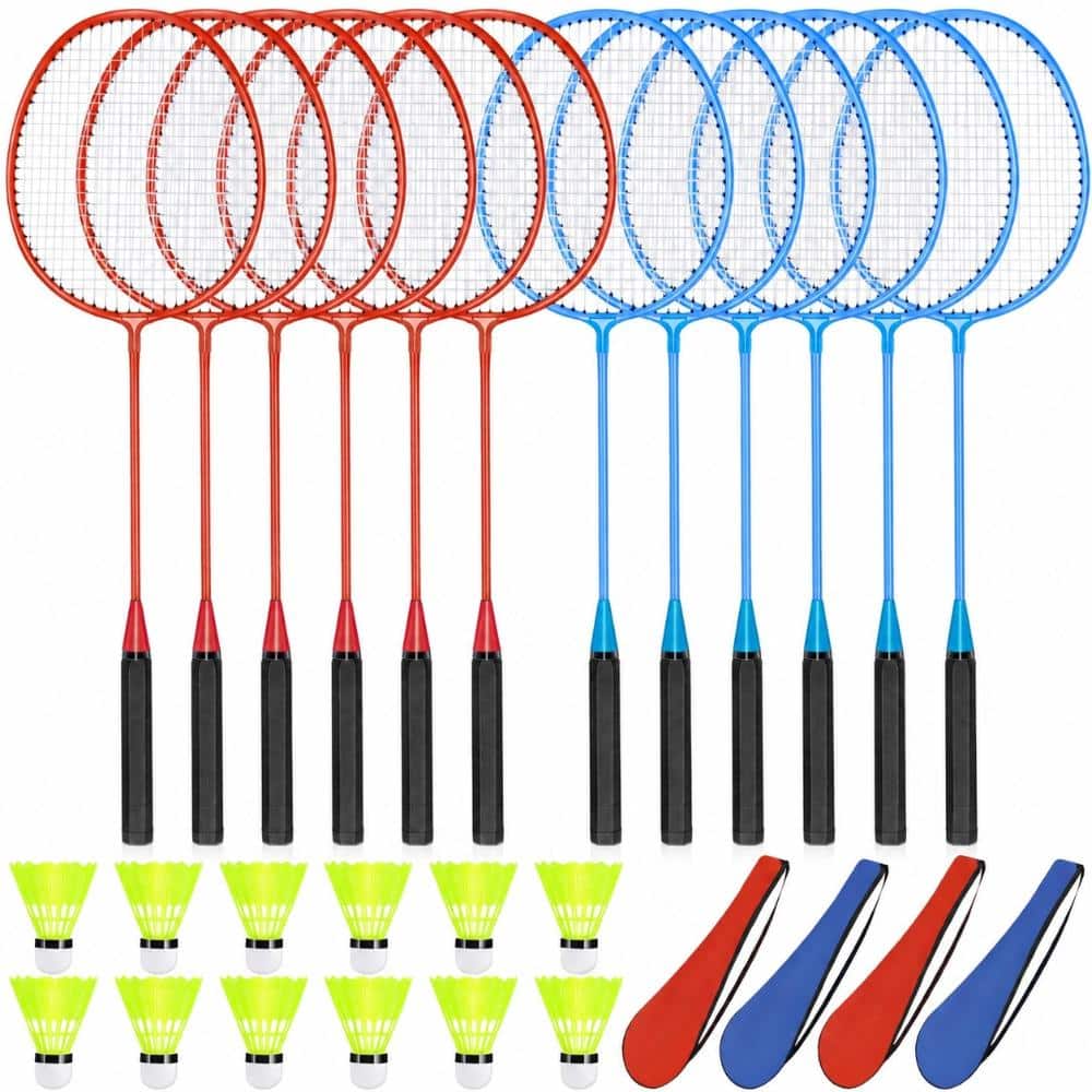 12-Pack Badminton Racket Set with Nylon Shuttlecocks and Carry Bag for Outdoor Backyard Games price history on PriceWatchPro
