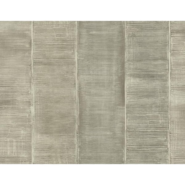 Seabrook Designs Kepler Distressed Stripe Silver Paper Strippable Roll (Covers 60.75 sq. ft.)