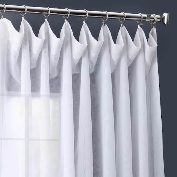 Exclusive Fabrics Furnishings White, 108 Shower Curtain Fabric By The Yard