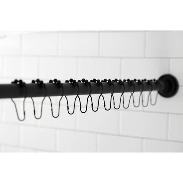 Minimalistic Shower Curtain Hooks, Stainless Steel, Brass, Black