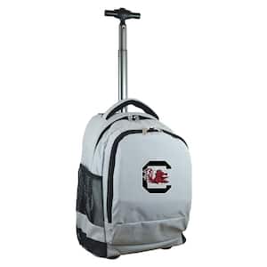 NCAA South Carolina 19 in. Gray Wheeled Premium Backpack