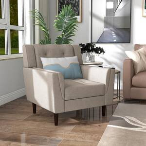 Shermin Sand Gray Linen Club Chair