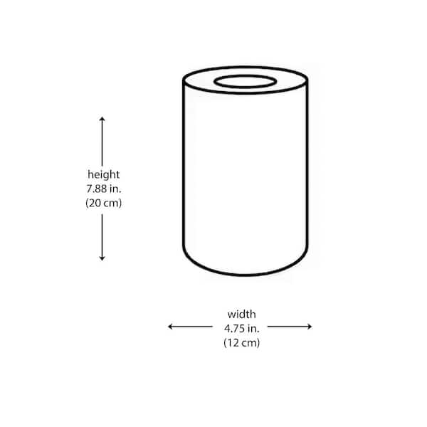 PRIVATE BRAND UNBRANDED 7.88 in. White Etched Swirl Glass Cylinder