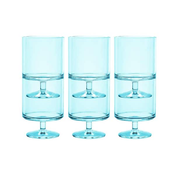 Stacking Wine Glass 9 oz. Contemporary Dishwasher Safe Wine Glass Set (Set of 6)