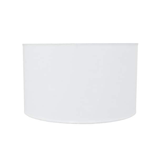 Creative Corporation 17 in. x 10 in. Off White Hardback Drum/Cylinder Lamp Shade - The Home Depot