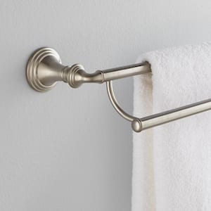 Devonshire 24 in. Double Towel Bar in Vibrant Brushed Nickel