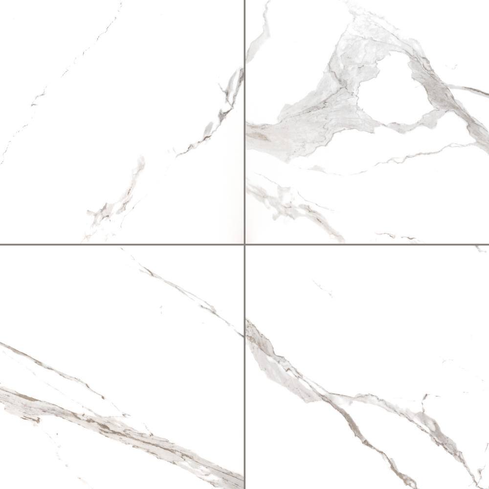 MSI Eden Statuary 24 in. x 24 in. Polished Porcelain Marble Look Floor