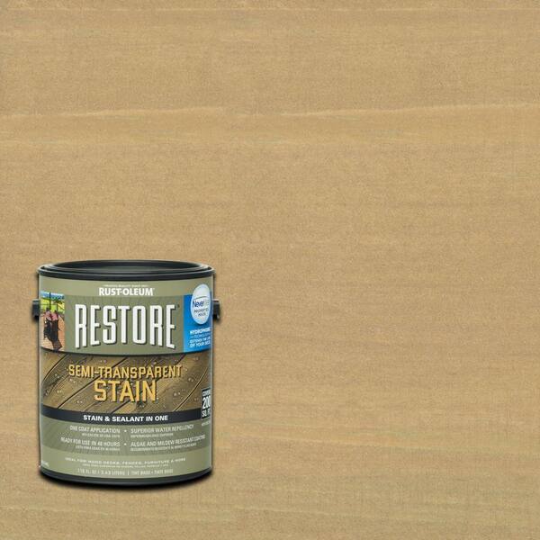 Rust-Oleum Restore 1 gal. Semi-Transparent Stain Dune with NeverWet