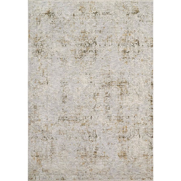 Skyler 6 ft. 7 in. X 9 ft. 10 in. Grey/Green Abstract Indoor Area Rug