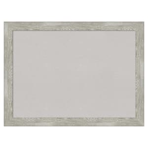 Dove Greywash Narrow Framed Grey Corkboard 32 in. x 24 in Bulletin Board Memo Board
