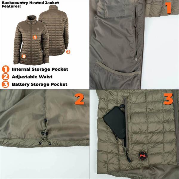 Mobile Warming 7.4V Heated Backcountry Jacket - Womens Morel Medium MWWJ04340321