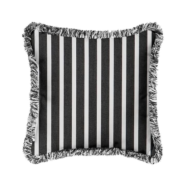 SORRA HOME Sunbrella Shore Classic Outdoor Fringe Throw Pillows