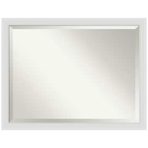 Flair Soft White Narrow 44 in. H x 34 in. W Framed Wall Mirror