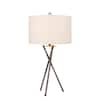 Fangio Lighting Modern In Rust Black Tripod Metal Table Lamp W