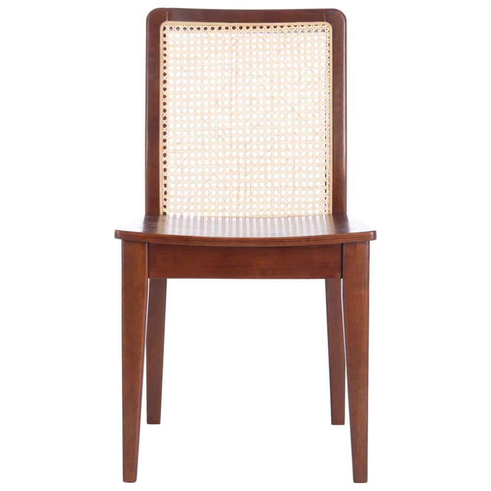Benicio Coastal Dark Brown Rattan Dining Chair Set