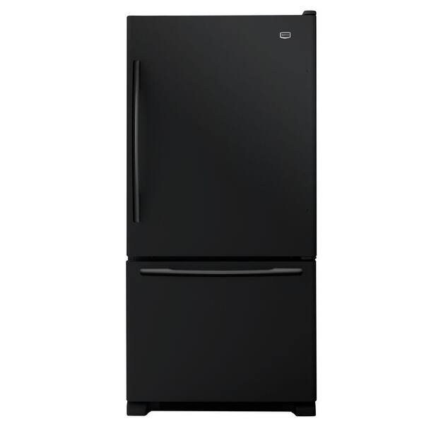 Maytag EcoConserve 33 in. W 21.9 cu. ft. Bottom Freezer Refrigerator in Black-DISCONTINUED