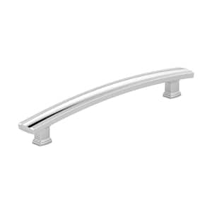 Marsala Collection 7 9/16 in. (192 mm) Grooved Chrome Transitional Rectangular Cabinet Bar Pull