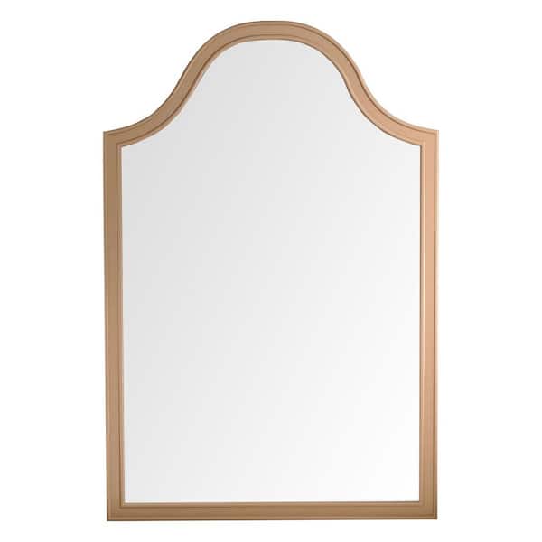 WallBeyond Toulouse Natural 24 in. x 36 in. Arched French Finish Mirror