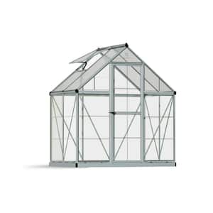 Hybrid 6 ft. x 4 ft. Silver/Clear DIY Greenhouse Kit