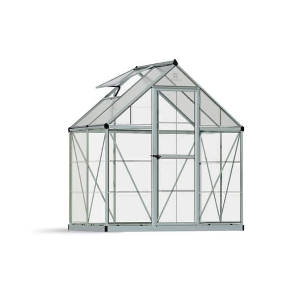 CANOPIA by PALRAM Hybrid 6 ft. x 4 ft. Silver/Clear DIY Greenhouse Kit