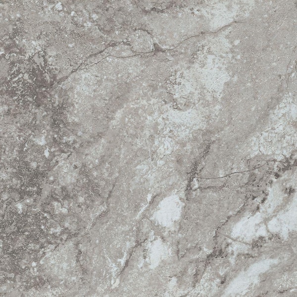 TrafficMaster Groutable White and Grey Travertine 18 in. Width x 18 in. Length Peel and Stick Vinyl Tile