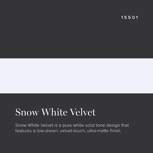 3 in. x 5 in. Laminate Sheet Sample in Snow White Velvet with Traceless Finish