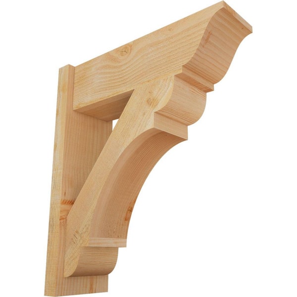 Ekena Millwork 8 in. x 28 in. x 24 in. Olympic Traditional Rough Sawn Douglas Fir Outlooker