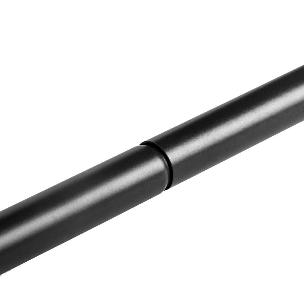 Black Aluminum L-Shaped Wall Mounted Shower Curtain Rod