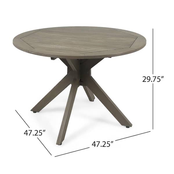 Bulli Round Marble Top Farmhouse Dining Table with Log Wood Base - 120cm