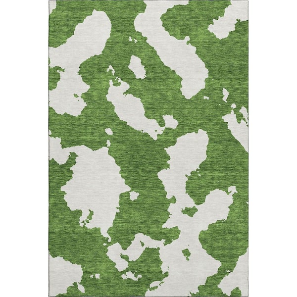 Addison Rugs Mayfield Premium Machine Washable Abstract AMF975 Green 5 ft. x 7 ft. 6 in. Area Rug