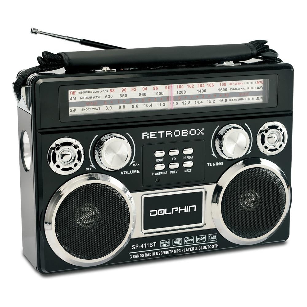 Radio Vintage de colección Recargable, Radio AM, FM, SW, USB, SD