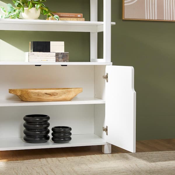 Walker Edison Furniture Company Zoey 72 in. Tall White MDF/Solid