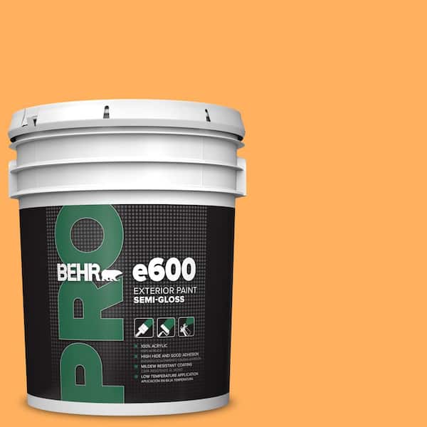 BEHR PRO 5 gal. #280B-5 Vintage Orange Semi-Gloss Exterior Paint