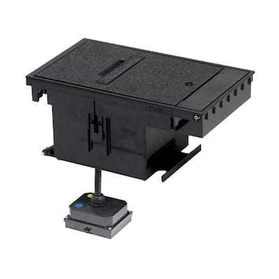 Wiremold 2-Gang Black Outdoor Weatherproof Ground Box Assembly, 20 Amp Duplex Receptacles