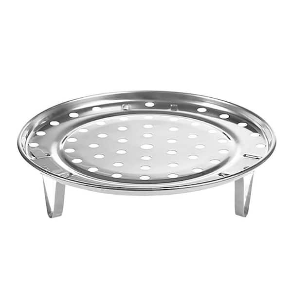 Stainless Steel Steamer Rack 1 Piece Silver with Removable Legs Even Heating Steam Tray for Pot Cooker Set