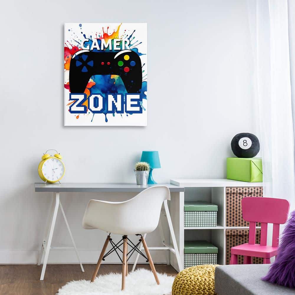 Vivid Modern Gamer Zone by Kim Allen Unframed Typography Graphic Art Print 40 in. x 30 in. price history on PriceWatchPro