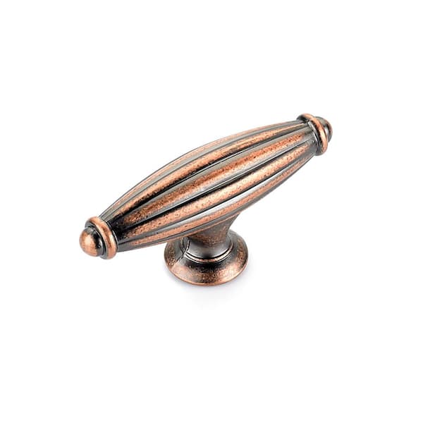 Richelieu Hardware Madeleine Collection 2-9/16 in. (65 mm) x 13/16 in. (20 mm) Antique Copper Traditional Cabinet Knob