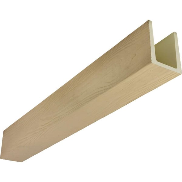 Ekena Millwork Heritage Timber 3.5 in. x 3.5 in. x 12 ft. Mena Primed Tan Faux Wood Beam